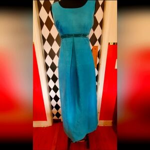 1970s empire waist peasent dress